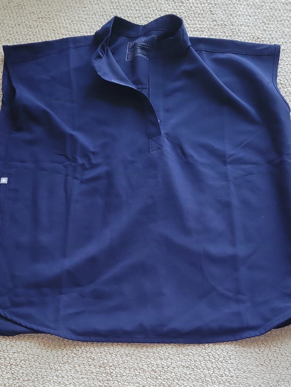 Women's Navy Short-Sleeve Scrub Top